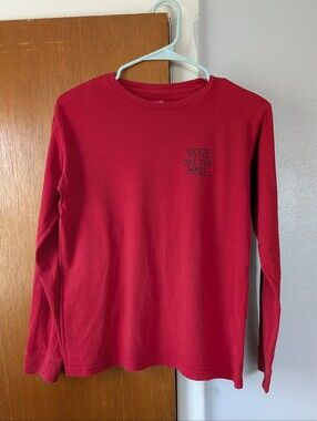 Vans X The Simpsons El Barto Kids' Long-Sleeve Red Graphic Tee Size M